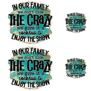 Family Themed Heat Transfer Sticker, DIY Iron-on Patch for T-shirts, Hoodies, Bags, Unique Fashion Accessories