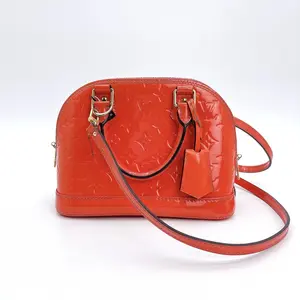Pre-owned Louis Vuitton Pomme D'Amour Monogram Vernis Alma BB Bag