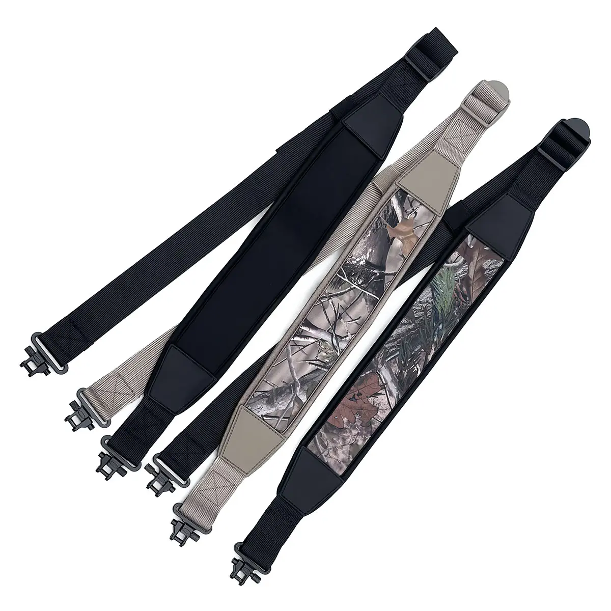 2-Point Sling with Neoprene Padded Strap, Adjustable for a Snug Fit, with Tri-Lock Swivel Hooks - Durable Rubber Gear for Outdoor Hunting, Unisex, Tri-Lock Swivels