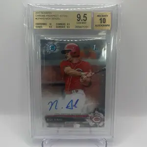 2017 Bowman Chrome Prospect Autos Nick Senzel Autographed Card #CPA-NS Graded Beckett GEM Mint 9.5 Autograph 10