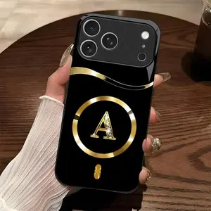Suitable for [iPhone 17 Pro Max] high-end MagSafe phone case🥰，Choose from any of the 26 letters， Features a premium, minimalist design; drop-resistant and fingerprint-proof. YM99
