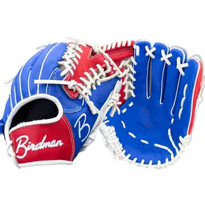 Birdman American Steer Hide 12.5" Mitt - Limited Edition Blue Red White Accents Y-Web Break-In Ready