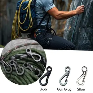10Pcs EDC Survival Climbing SF Spring Backpack Clasps Keychain Mini Carabiner Paracord Gear Hooks Key Chain Camping Tools