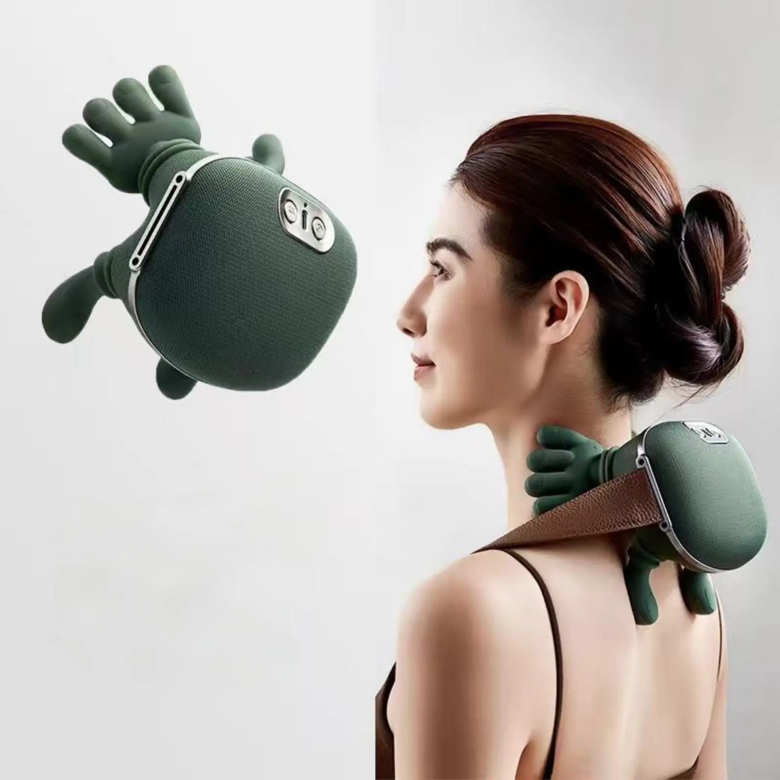 Electric Neck and Shoulder Massager with Heat, Wireless 3D Kneading Shawl for Muscle Relief, Lightweight Portable Design with Adjustable Speeds, Unisex