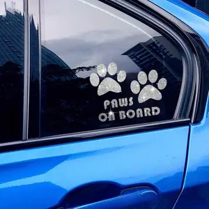 Cute Dog Paw Pattern Car Sticker, Self-adhesive Car Body Decal Sticker, Decorative Car Sticker, Sticker For Cars, Universal Car Accessories for Car, Laptop, Motorcycle Decoration, Car Decals