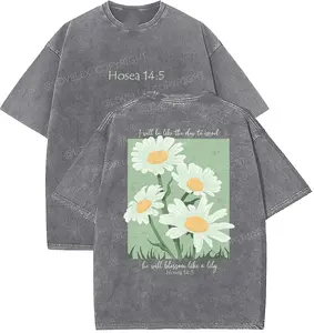 Hosea 14_5 Unisex Washed T-Shirt, Christian t shirts, Vintage 90s Graphic Tee, Gift Top Womenswear Cotton Mineral Color