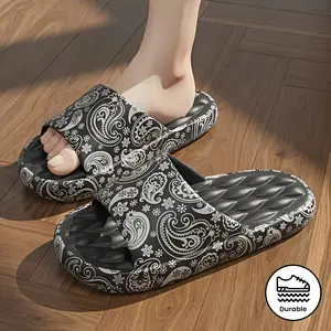 Men's Plus Size Cartoon Graffiti Skateboard Shoes - Ultra-comfortable soft sole, durable EVA material, open toe box design for indoor/outdoor fun - Beach fashion skates Footwear Boy  Slides Pu Leather Slides slippers slides for men