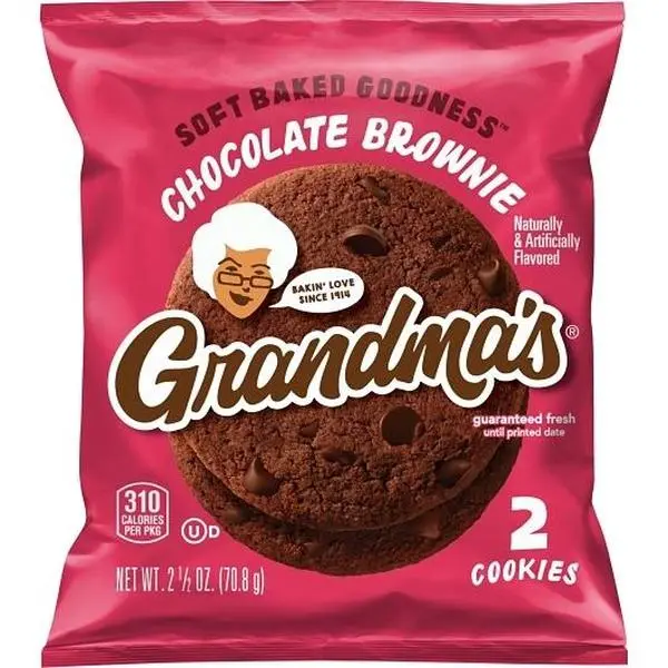 Grandma's Soft Baked Chocolate Brownie Cookies 2 pack 30ct