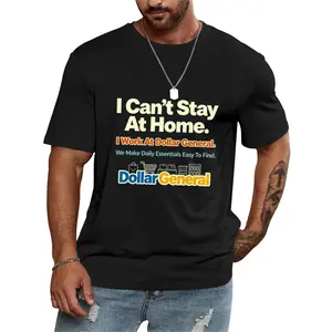 Dollar General work unisex S-4XL 35% Cotton, 65% Polyester Short sleeve T-shirt Colorfast Sweat-wicking & breathable Comfortable & shape retention Breathable thin tee