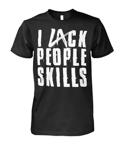 L.A Knight I Lack People Skills T-Shirt WWE  100% Cotton DTG Print Unisex Adult S-5XL Menswear Top - Oversized
