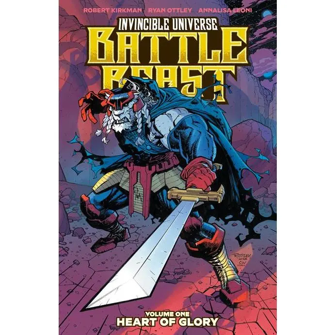 Invincible Universe Battle Beast Trade Paperback Vol. 01, Robert Kirkman Creation, Ryan Ottley & Annalisa Leoni Cover, Prime Video Tie-In, Advance Solicit from Invincible, Superstars Robert Kirkman Work