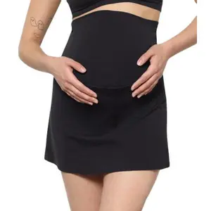 MOMANDA Maternity Tennis Skirt with Inner Shorts Over The Belly Stretchy Pregnancy Athletic Skorts for Golf Workout Sports