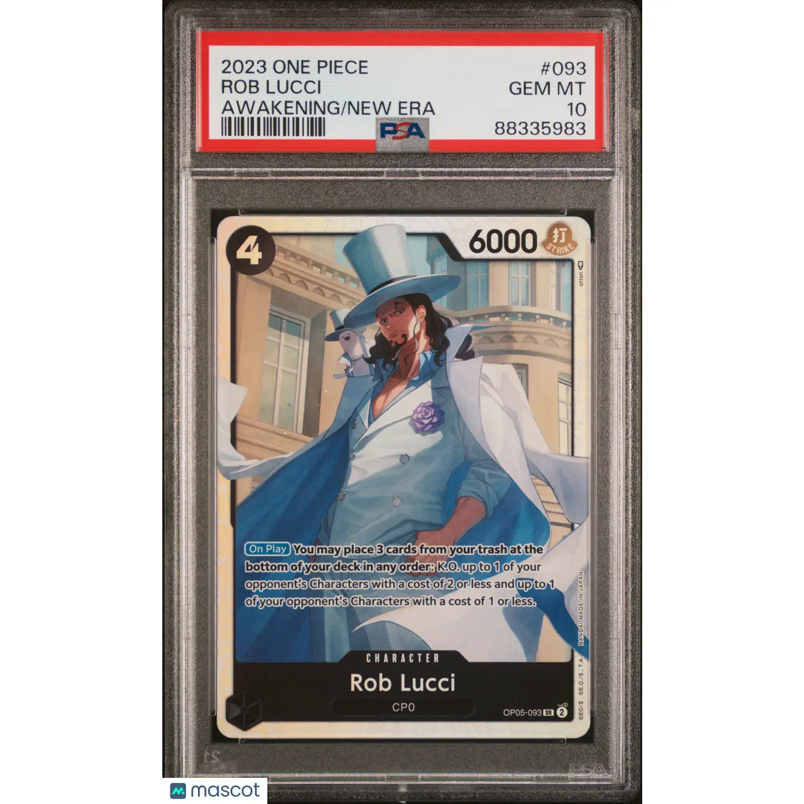 PSA 2023 One Piece Rob Lucci #093 OP 05 Awakening of the New Era ENGLISH 10