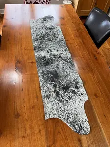 Black & White Cowhide Table Runner