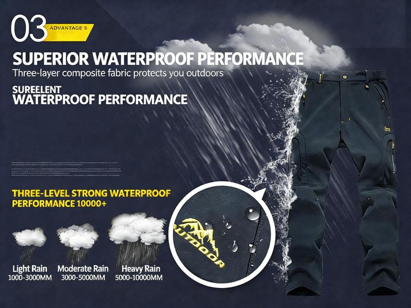 Men's Winter Fleece Lined Windproof Waterproof Outdoor Tactical Pants - Thick Warm Pants; Perfect for Outdoor Hiking, Jogging, Fishing, etc.; Great Gift Idea for Boyfriend or Husband; an essential versatile piece in any men's wardrobe. Men's Winter Fleece Lined Windproof Waterproof Outdoor Tactical Pants - Thick Warm Pants; Perfect for Outdoor Hiking, Jogging, Fishing, etc.; Great Gift Idea for Boyfriend or Husband; an essential versatile piece in any men's wardrobe.
