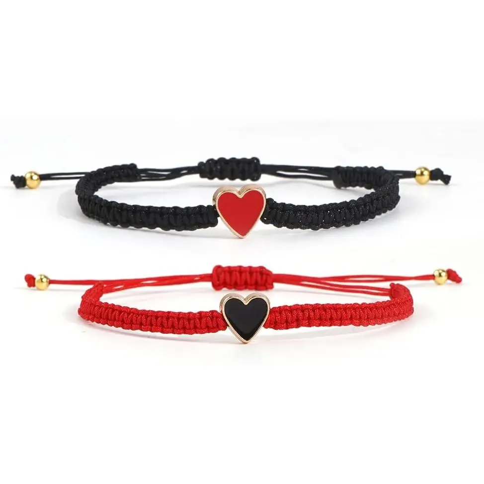 Valentine's Day 2 count Charm Couples Bracelets for Women Stretch Bracelet Set  Birthday Party Gifts