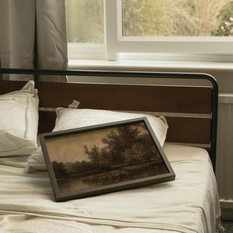 Moody Fall Landscape Print | Vintage Autumn Wall Art | Rustic Farmhouse Decor | Unframed 7