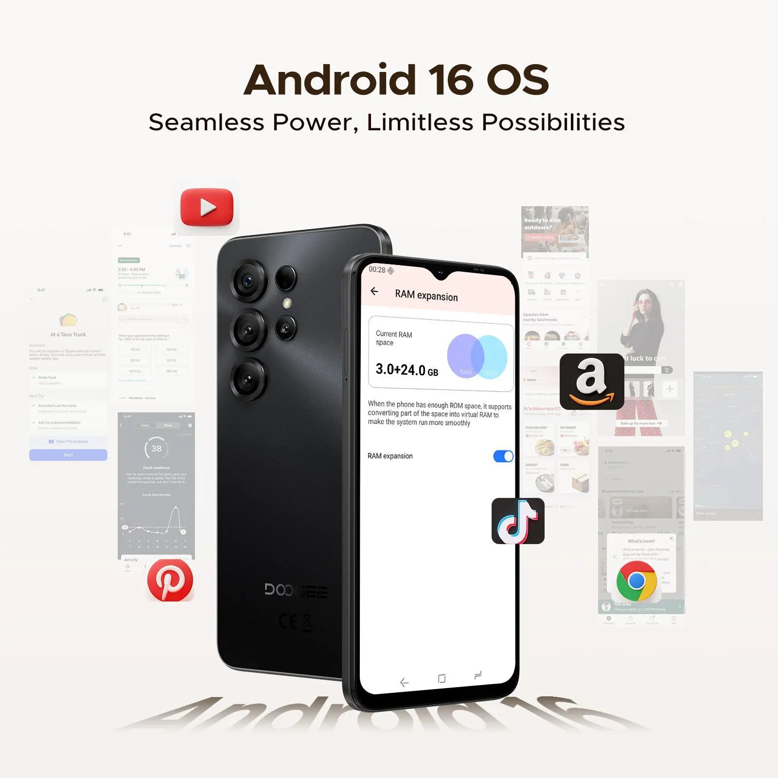 DOOGEE Note 56X Android 16, 6150mAh, 6.56