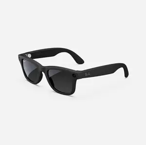Refurbished Ray-Ban Meta Wayfarer (Gen 1), Matte Black / Gradient Graphite Polarized, Standard, High Bridge Fit