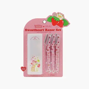 CELAVI - Strawberry Shortcake 6PC Derma Razors W/ Transparent Case