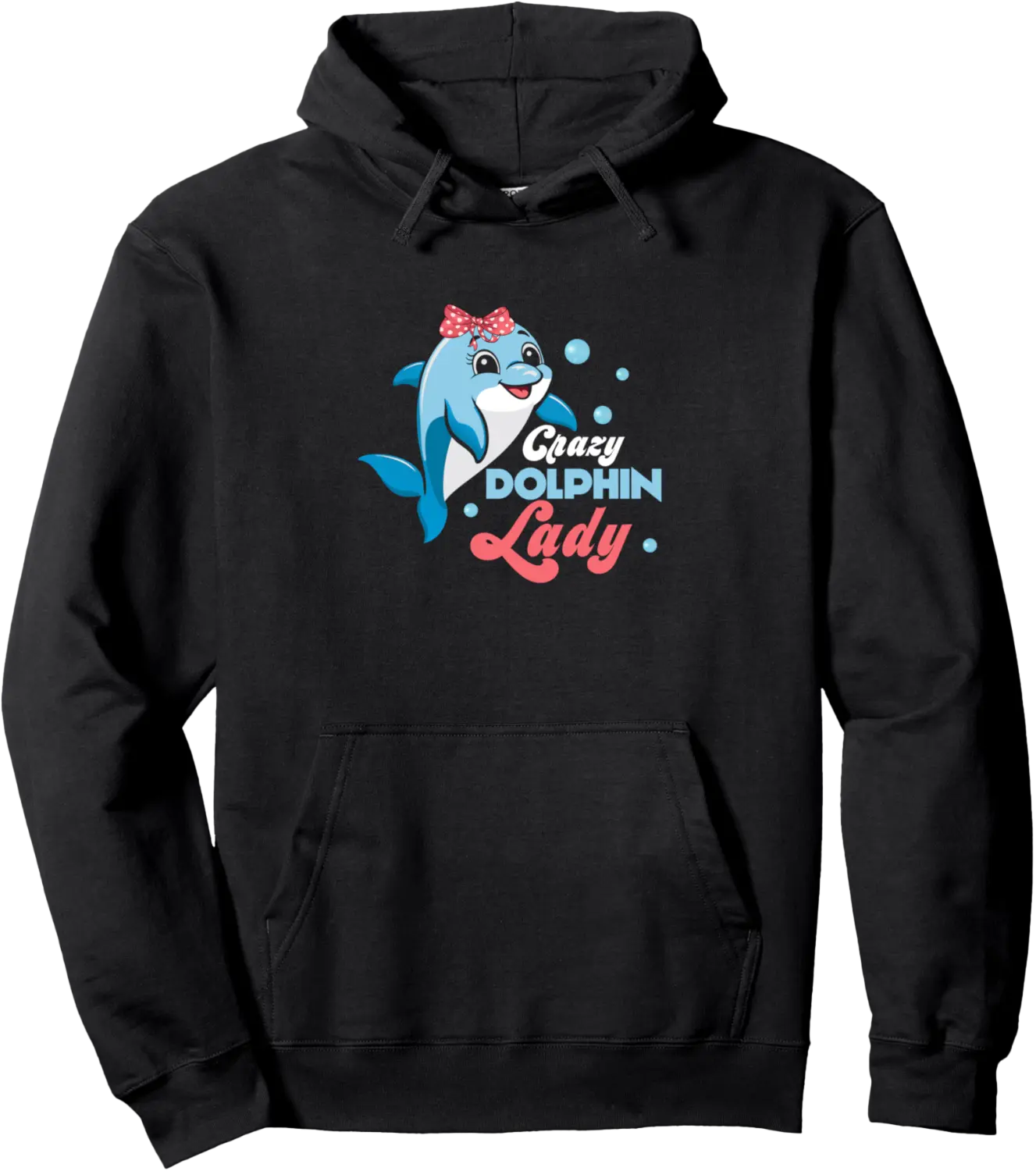 Crazy Dolphin Lady Beach Vacation Marine Biology Pullover Hoodie - Briannama Shop 69B0DDQLGK1P