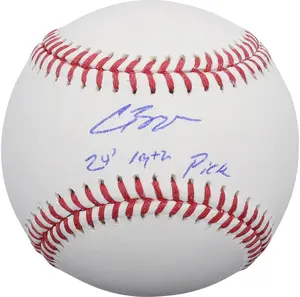 Carson Benge New York Mets Autographed Baseball with "2024 19th Overall Pick" Inscription - Fanatics Authentic Certified