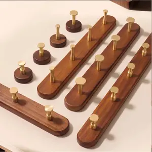 Wooden clothes hooks, towel racks, hangers, solid walnut wood, bedrooms, kitchens, bathrooms, cloakrooms, hooks