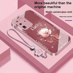 Suitable for [Galaxy S20 Ultra 5g]Brand new premium phone case，free beautiful four-leaf clover lanyard，available in multiple colors， beautiful and high-class eleganceexquisite YM99