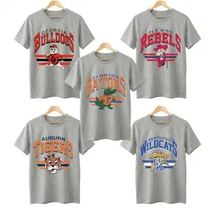 Custom Your Team, Vintage College Mascot Tshirt - Sport Grey Color, Retro NCAA Style Graphic Tee, University Sports Shirt, Unisex Cotton Top, Classic Campus Streetwear - PTS