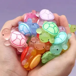 Mini Night Light Turtle Figurines Set of 5/10, Cute Resin Sea Turtle Decorations, Home Decor Accessory, Ocean Theme Party Gifts, Garden DIY Crafts (multi-Color), Interior Decoration Accessories, Turtle Designs