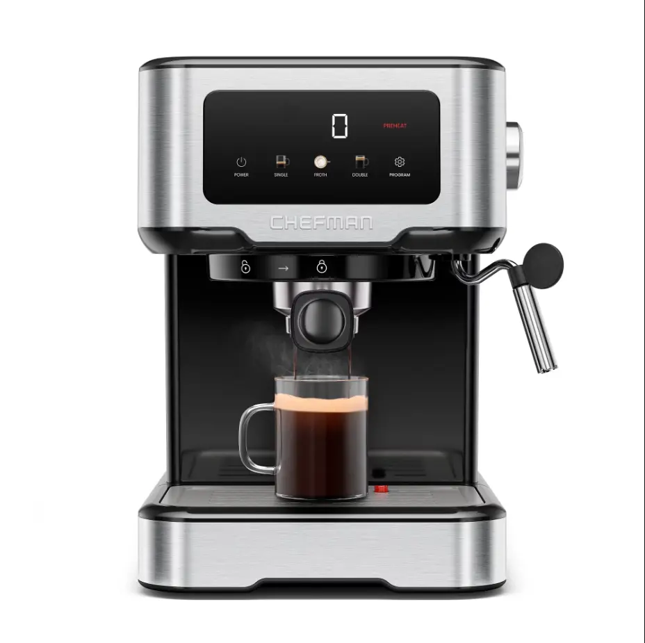 CraftBrew Espresso Machine W/ Steam Wand and Touch Controls – Stainless Steel