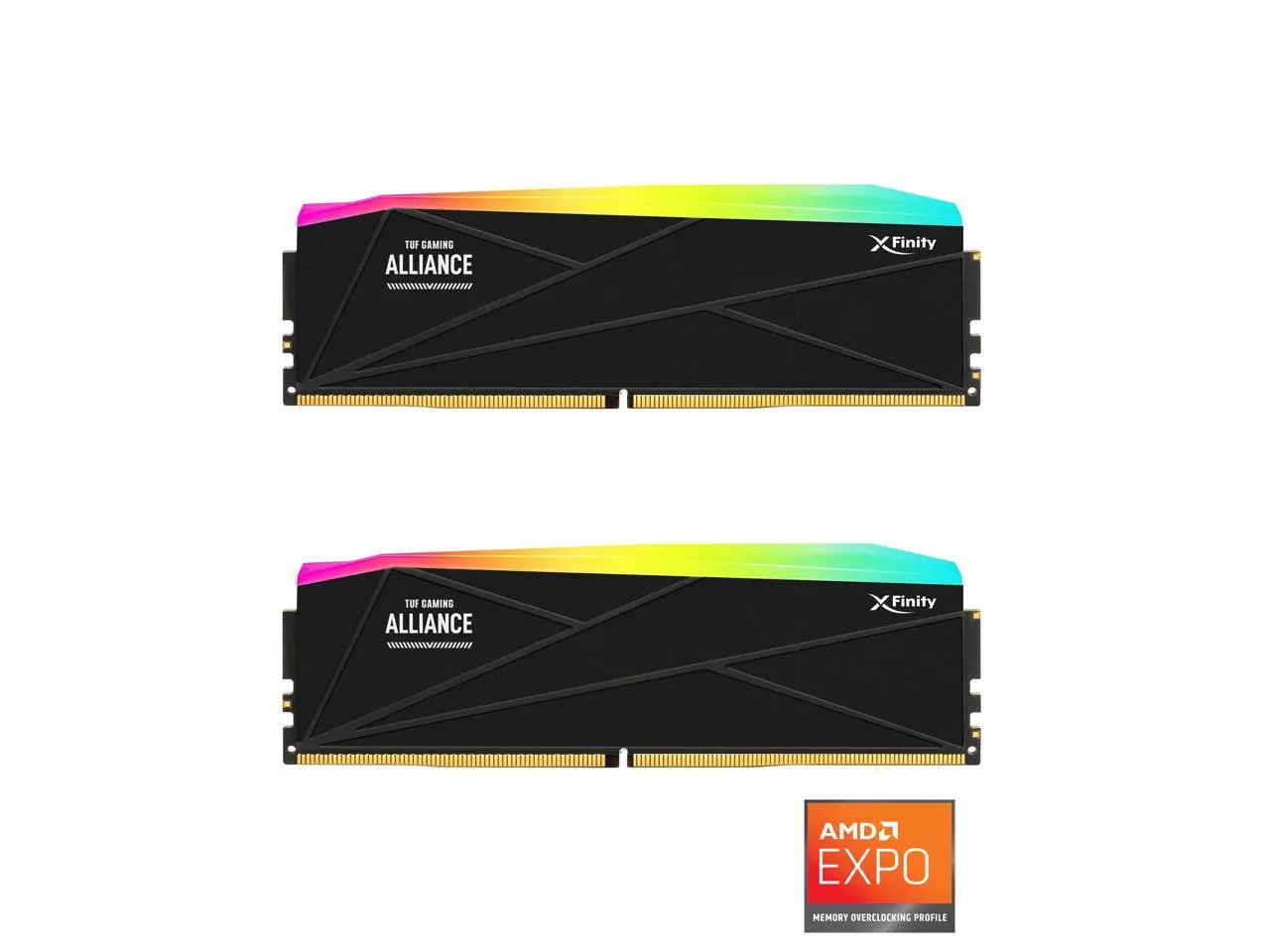 V-COLOR DDR5 TUF GAMING ALLIANCE Manta XFinity 64GB (32GBx2) 6400MHz CL32 1.4V AMD EXPO SK Hynix Original IC RGB Gaming Desktop Upgrade RAM Memory Module Black (GTMXFAL3264832KWK)