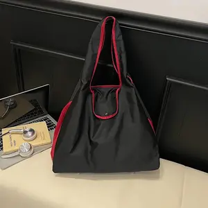 European and American Trendy Foldable Shopping Bag, Travel Tote Bag, Handheld Gym Bag, Dual-Use Tote Bag, Shoulder and Hand Carry Bag, Large Capacity, Lightweight and Portable Grocery Bag