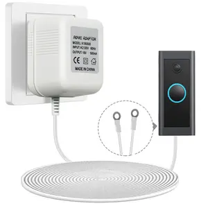 Extra Long 19.7ft Cord 18V500mA Doorbell Transformer Compatible with Ring, Nest, Eufy, , Arlo  Video Doorbells (White)