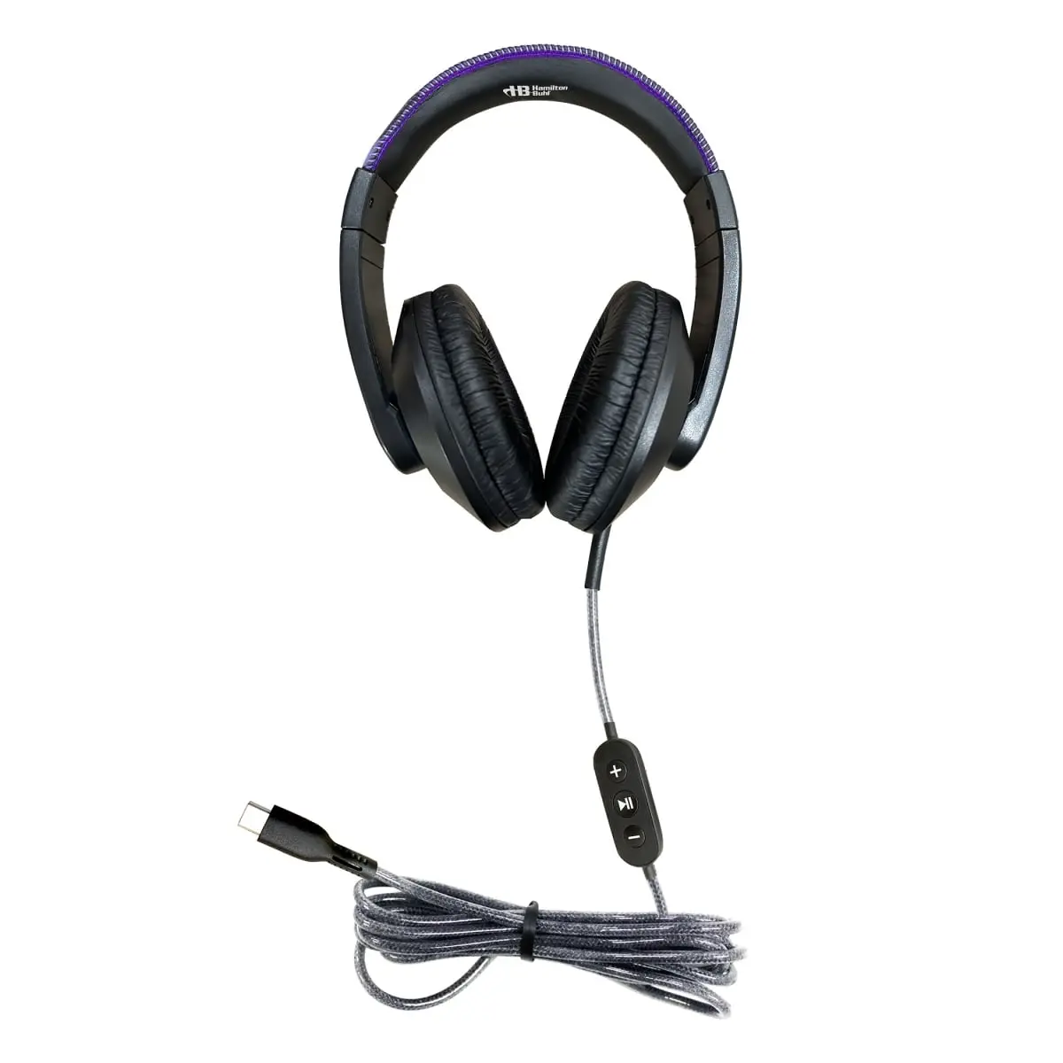 HamiltonBuhl ST1PL-C Durable Audio Headband Headphone, In-Line Volume Control, USB-C Plug