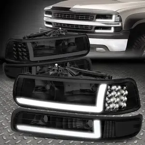For 99-02 Chevy Silverado 1500 2500 HD 3500 LED DRL Headlight + Bumper Signal Lamp