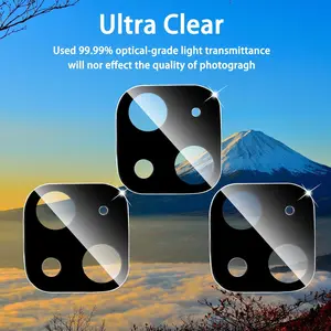 3 Pack Camera Lens Protector for iPhone 15 6.1" & iPhone 15 Plus 6.7", Tempered Glass, Ultra HD, 9H Hardness, Anti-Scratch, Case Friendly, Easy to Install [No Affect on Night Shots]