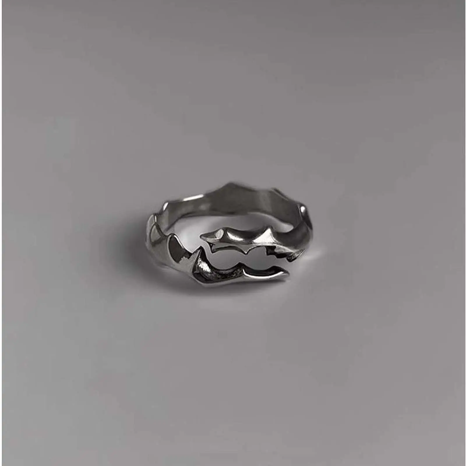 [Limited-Time Event] Men's Irregular Adjustable-Fit Open Index Finger Statement Multi Ring - Contemporary Minimalist Design, Niche Cool Artificial Gemstone Ring, Fashionable Everyday Jewelry Accessory, Rings