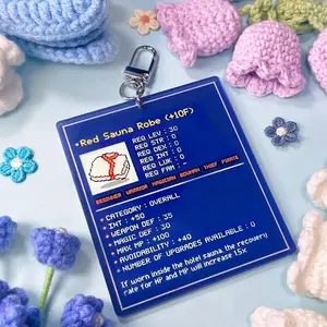 Red Sauna Robe Acrylic Keycharm, MapleStory Nostalgic Keychain