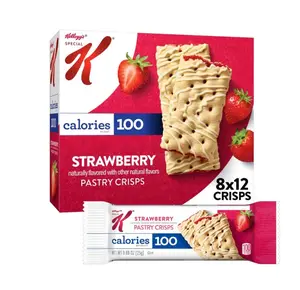 Special K Pastry Crisps, Breakfast Bars, 100 Calorie Snacks, Strawberry (8 Boxes, 96 Crisps)