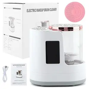 3 in 1 Electric Makeup Brush Cleaner Machine With Makeup Brush Dryer-Holder-Portable Automatic USB Cosmetic Brushes Cleaner Tool for All Brushes Sizes