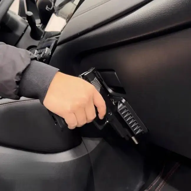 Gun Magnet Bracket Quick Draw Gun Magnetic Pistol Holster Hidden Car Applicable to multiple scenarios Adjustable