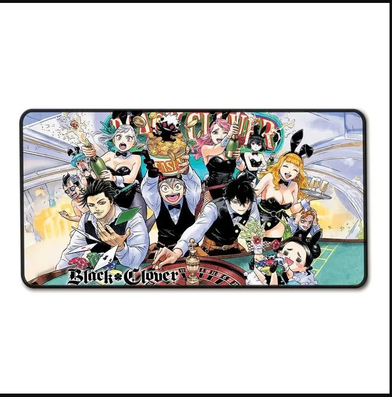 SwagMeister Clover Mousepad - Asta, Yami, Noelle, Magna, Yuno Large Size, Anti-Slip Rubber Base Nostalgic Cool Mousepad
