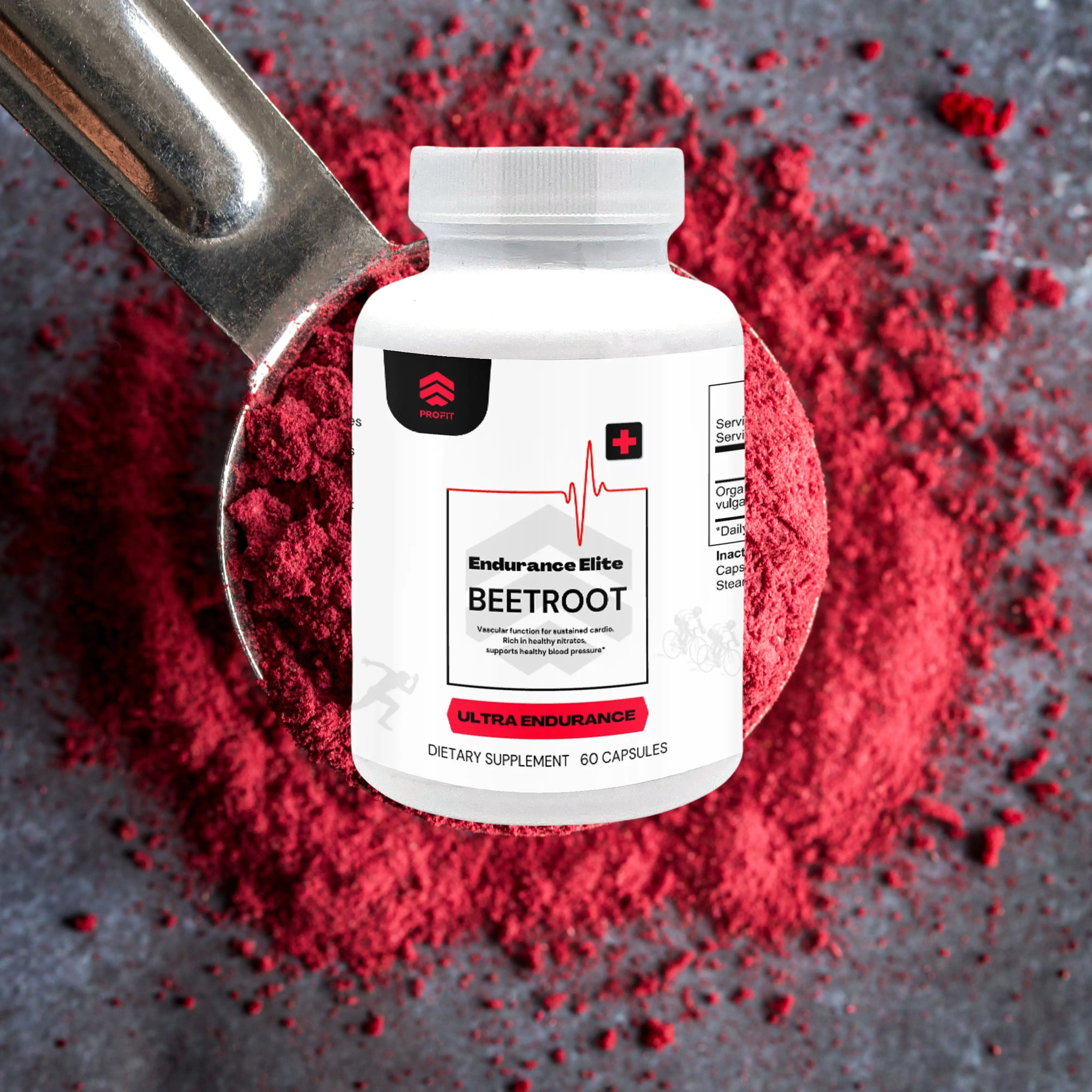 Endurance Elite Beetroot Powder by PROFIT for Improved Blood Flow for Athletics