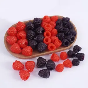 6/12/24pcs Realistic Fruit Models, Raspberry Wild Strawberry Mulberry Home Decor Accessories, Photography Props, Kitchen Decoration