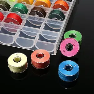 50Colors Sewing Bobbins Thread with Bobbin Box, SizeA Class15 PrewoundBobbin Thread for Sewing Machine,PolyesterThread Compatible with Singer/Brother/Janome/Embroidery Machine