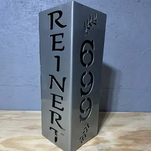 Custom house number lantern