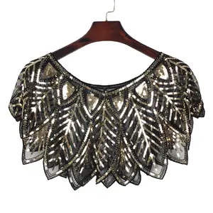 Luxury Sequin Bridal Jacket Wedding Shawl Wrap Sparkling Evening Cover Up For Bride Party Beach Summer Sleeveless Bolero