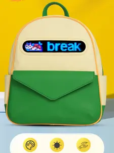 Loy T11 Smart LED Parent-Child Backpack, Lightweight Patchwork Design, DIY Teenager Student Casual Bag, All Seasons Use
