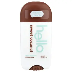 Hello 24 Hr Deodorant with Shea Butter, Sweet Coconut, 2.6 oz (73 g)